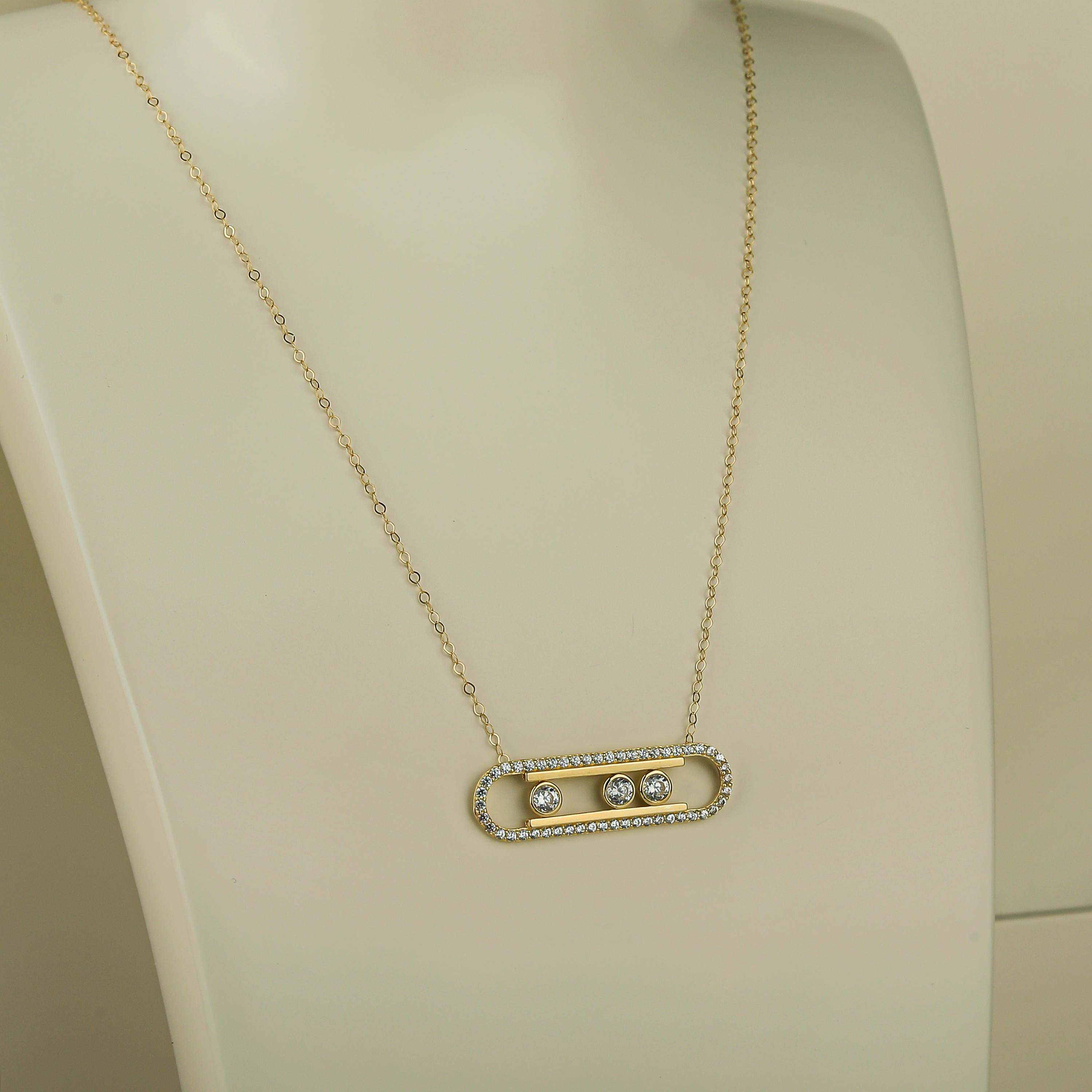 18 karat gold choker, made in Turkey - (H-0835)